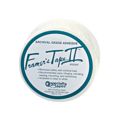 Framers Tape II White Hinging 25mm wide