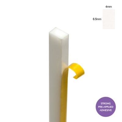 Spacer White 6mm x 4mm 2.4m (1)