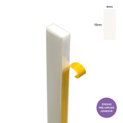 Spacer White 10mm x 4mm 2.4m (1)