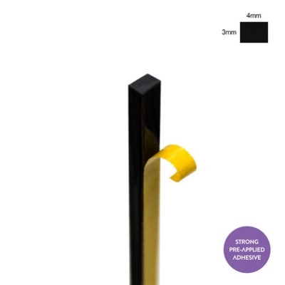 Spacer Black 3mm x 4mm 2.4m (1)