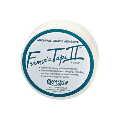 Framers Tape II White Hinging 18mm wide