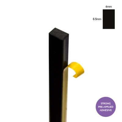 Spacer Black 6mm x 4mm 2.4m (1)