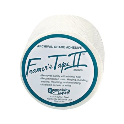 ~Framers Tape II White Hinging 50mm wide CLEARANCE PRICE