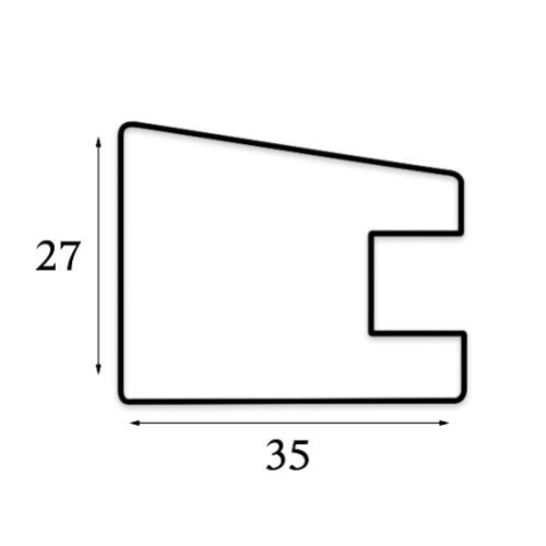 Stretcher Bar 27h x 35w Finger-Joint Pine +Groove