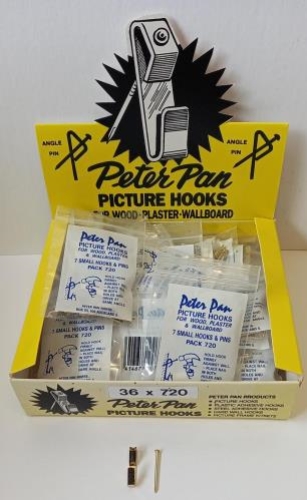 ~Display Box-36 Bags x 7 Small Hooks & Nails -10Lb CLEARANCE