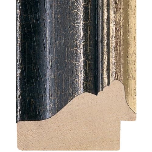 Edinburgh Classic 68w x 43h Black Crackle/Gold Lip