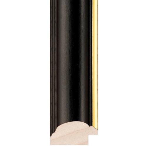 Calais Rounded 33w x 18h Black/Gold Lip