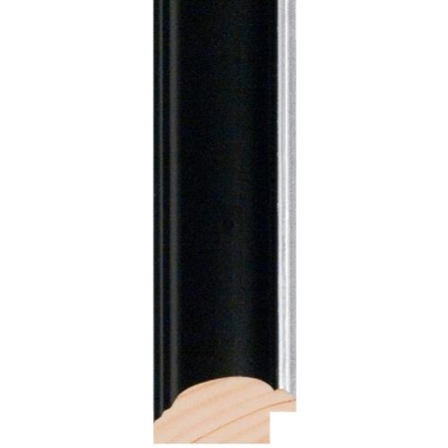 Calais Rounded 33w x 18h Black/Silver Lip