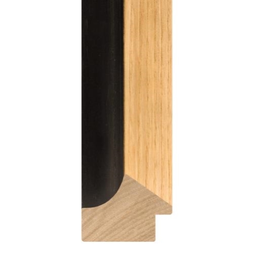 ~Frassino Scoop Bevel 44w x 33h Black/Natural