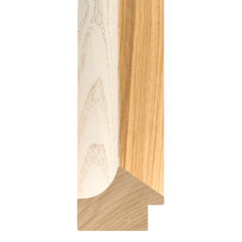 ~Frassino Scoop Bevel 44w x 33h White/Natural